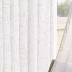 rideau transparent moderne dinosaure chat blanc polyester fenêtre chambre