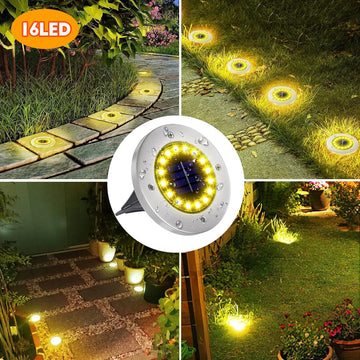 lampe solaire jardin piquet bois acier inoxydable led extérieur cour allée terrasse moderne