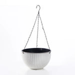 panier suspendu tissé moderne crochets métalliques drainage fleur pot intérieur extérieur