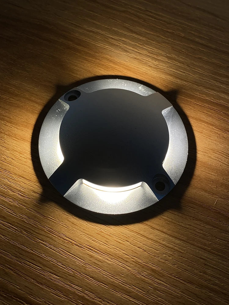 lampe led argentée ultra mince ip67 12v 24v 1w 2w surface moderne
