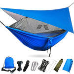 hamac camping moustiquaire camouflage protection soleil anti moustiques sac rangement corde suspension sécurité pratiqueextérieur