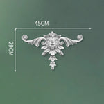 corniche d'angle ornements floraux blanc classique adhésif décoration muraleintage fixations plastique
