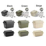 boîte rangement vert olive pratique poignées couvercle robuste autoportante matériau plastique réutilisable