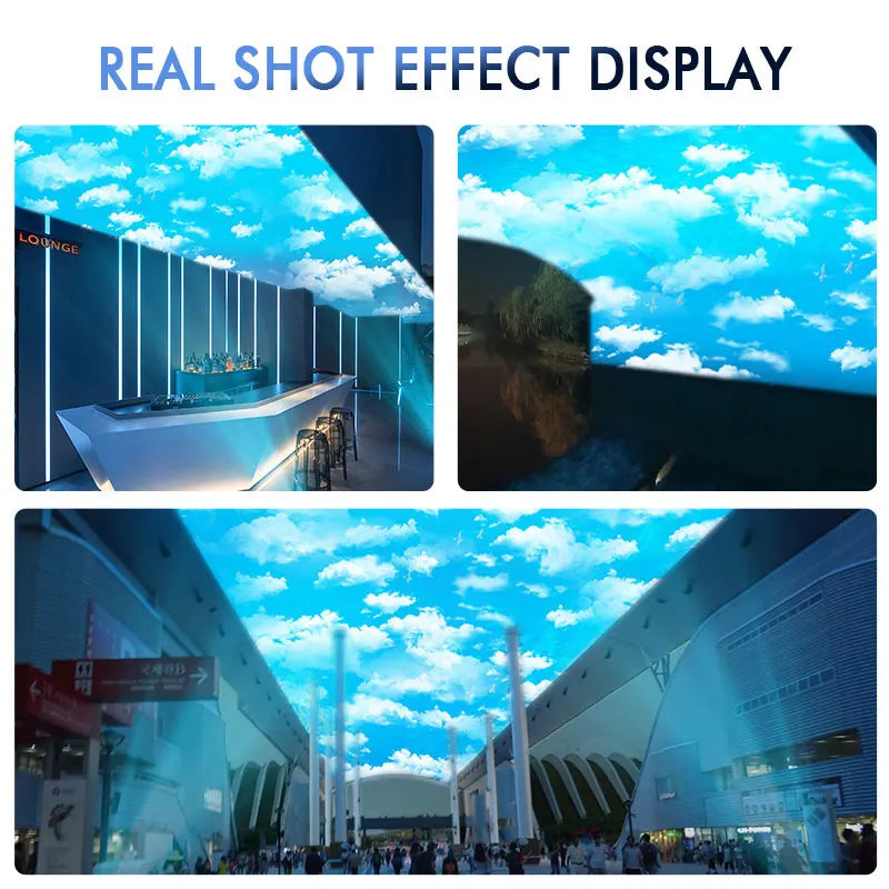 projecteur effets lumineux nuages bleu blanc moderne télécommandeextérieur led ip65 aluminium