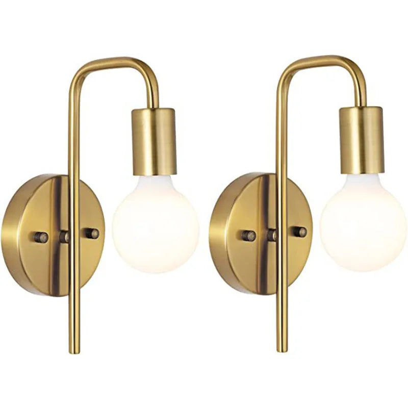 lampes murales modernes or noir industrielle éclairage cuisine salle manger fixations visibles globes blancs