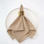 serviettes coton orange rose gris beige table classique réutilisables festive fourchette couteau
