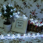 guirlande lumineuse fleurs rose blanc rouge bleu moderne modes éclairage usb batterie