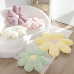 coussin fleuri doux rose pâle blanc jaune vert bleu moderne maison