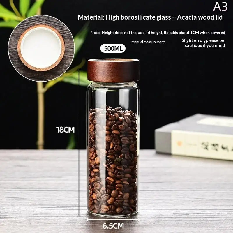 pot conserves verre transparent couvercle bois poignée moderne minimaliste almacenamiento alimentos