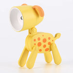 veilleuse pliante animaux chien girafe lampe table bleu jaune rose modernes clips