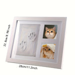 cadre photo blanc empreintes mains pieds moderne élégant crochet photos bébé