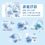 autocollants fleurs papillons texte adhésifs scrapbooking diy fournitures romantique vintage 10 pièces