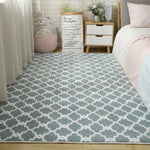 tapis géométrique polyester antidérapant imperméable rose clair gris vert pastel bleu moderne intérieur extérieur