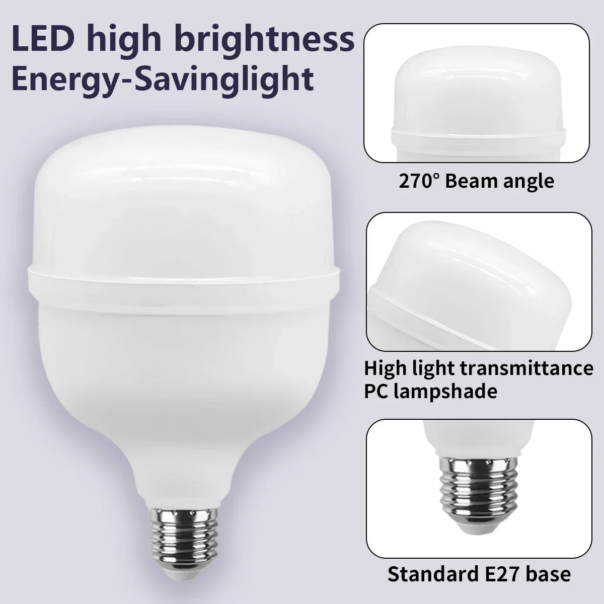 ampoules led e27 20w 30w 40w 50w blanc 2700k 6500k modernes 25000h 2000lm