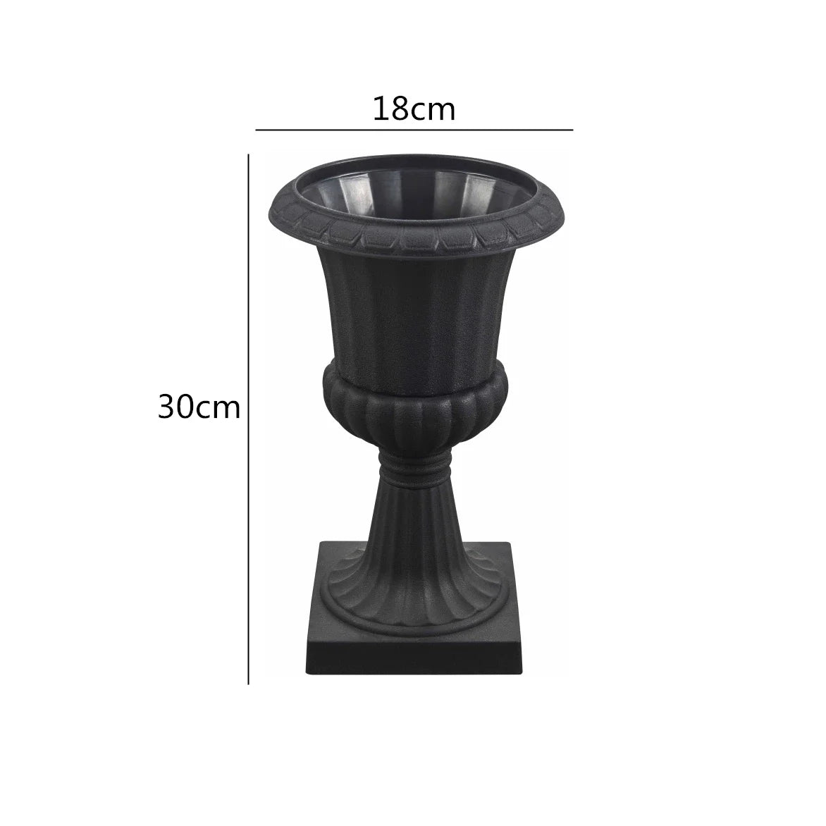 vase noir blanc rayures horizontales intérieur extérieur décoration jardin maison