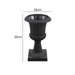 vase noir blanc rayures horizontales intérieur extérieur décoration jardin maison