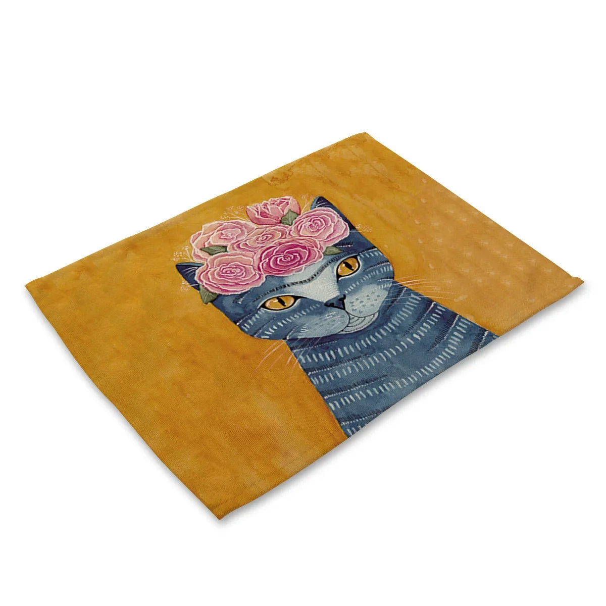 serviettes table illustration animale bleu vert moderne 30x40cm respectueux environnement