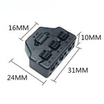 connecteur branchement led noir ports ports pièces self locking câbles noirs bleus plat lisse