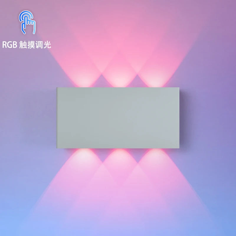 lampe murale led moderne noir blanc bleu vert violet rechargeable minimaliste absRGBO