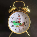 horloge réveil antique or blanc vintage faces uniques illustrations pastorales chambre coucher