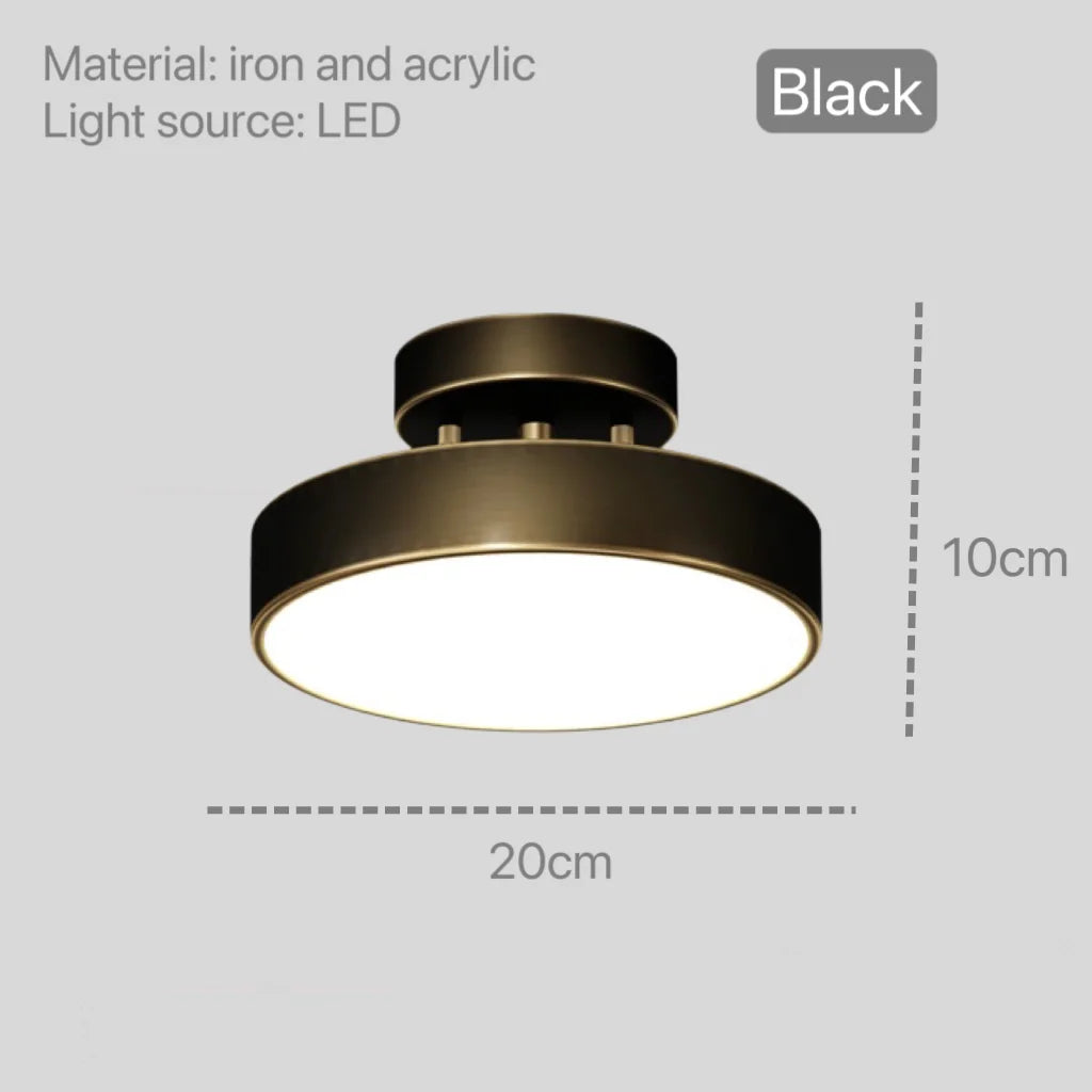 lampe moderne or rond éclairage cuisine chambre montée surface led 2000 82000 lumens métal