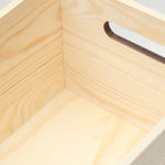 boîte rangement bois naturel minimaliste poignées intégrées rangement divers cuisine