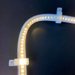 ruban led flexible transparent moderne clips fixation 12v 24v rgb éclairage intérieur