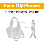 clips fixation tubes led néon transparent vis certification fcc rohs 100pcs 200pcs 50pcs 20pcs