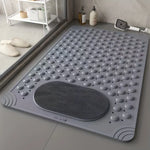 tapis bain antidérapant gris beige vert moderne bosses géométrique opaquet fonctionnel
