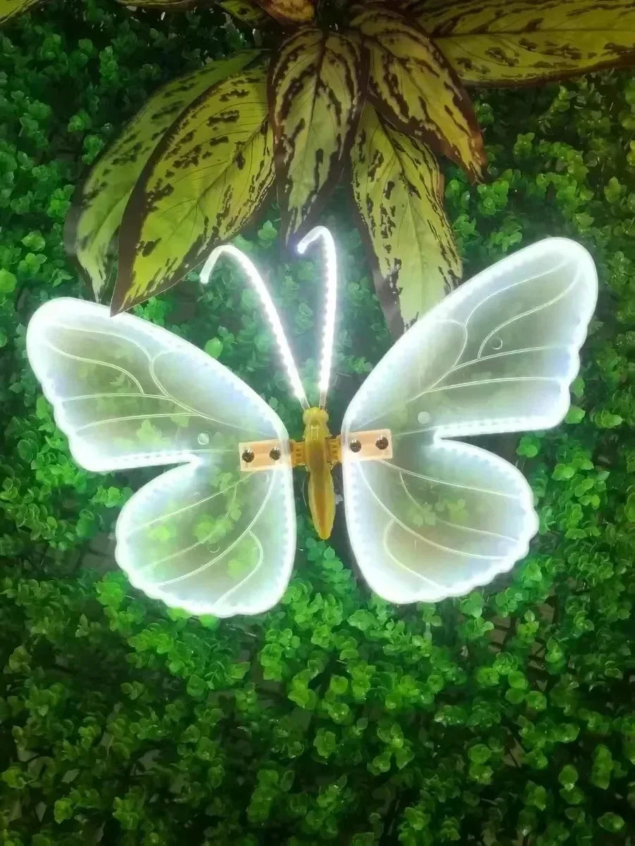 papillons lumineux blancs moderne clips anniversaire mariage fêtes nouvel an événements anniversaires
