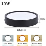 lampe led noir moderne adhésif 10w 15w 25w chambre cuisine surface toucher led aluminium