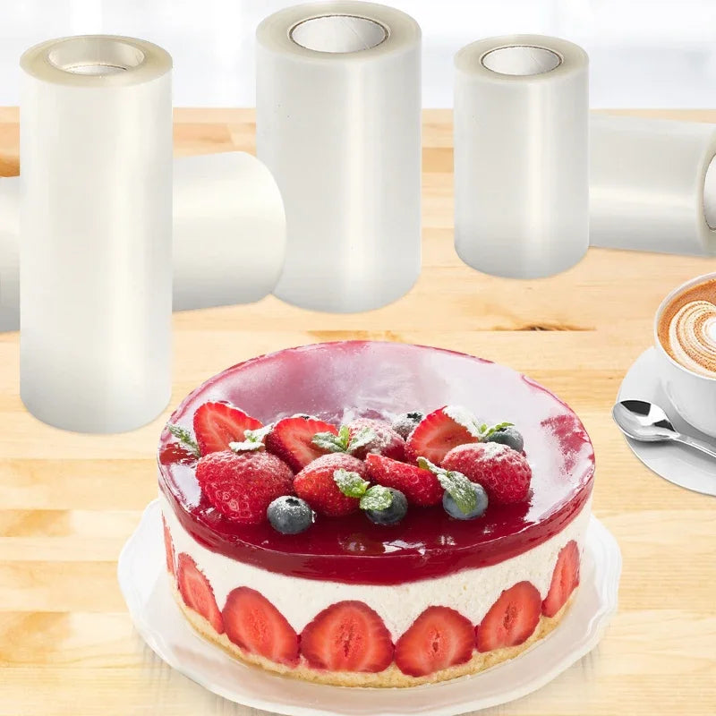 colliers gâteaux ruban adhésif transparent 6cm 8cm 10cm 12cm 15cm 10mètres decoration cuisson mousse