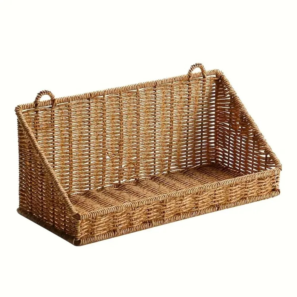 paniers rotin tressés naturel boho chic clips adhésifs serviettes cuillères citrons herbes pots tasses