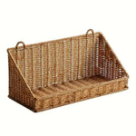 paniers rotin tressés naturel boho chic clips adhésifs serviettes cuillères citrons herbes pots tasses