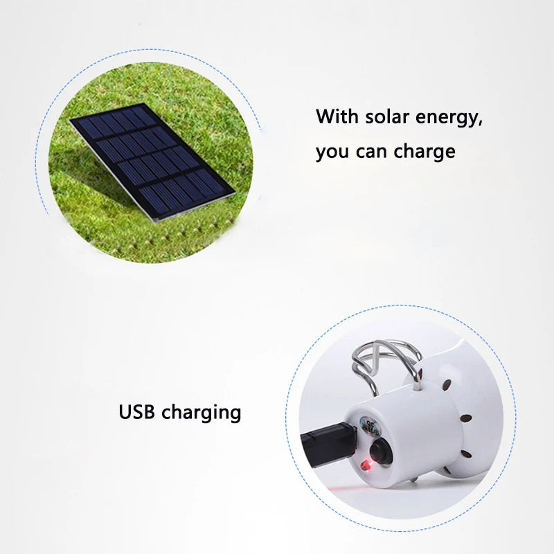 lampe solaire extérieure led moderne étanche blanc ip55 crochet industrielle camping jardin