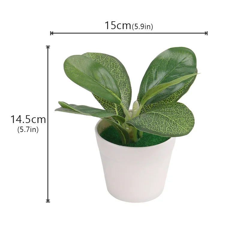 plantes artificielles vertes pot feuilles simples moderne décoration intérieure table ordinateur