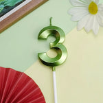 bougies vertes chiffres anniversaire moderne opalescent emballage happy birthday festive minimaliste