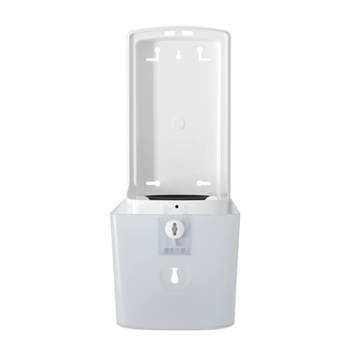 distributeur savon liquide moderne blanc gris mat large capacité central pull