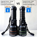 lampe torche led rechargeable zoomable camping chasse haute puissance résistante autodéfense affichage numérique cordon