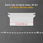 chaîne rideau blanches moderne 10m clips plastique 20 pièces 89mm