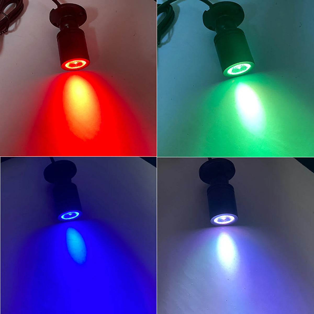 projecteur led rgb noir moderne 1w 3w usb 5v télécommande adhésif opaque