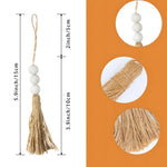 bois décoratives pompons coton boho blanc beige rustic decoration bricolage festive decoration