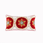 coussin boho carré 45x45cm beige motif géométrique brodé tassel déco siège voiture