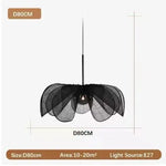 Suspension lumineuse tissu beige motif feuilles moderne opaque pendentif chambre salon étude