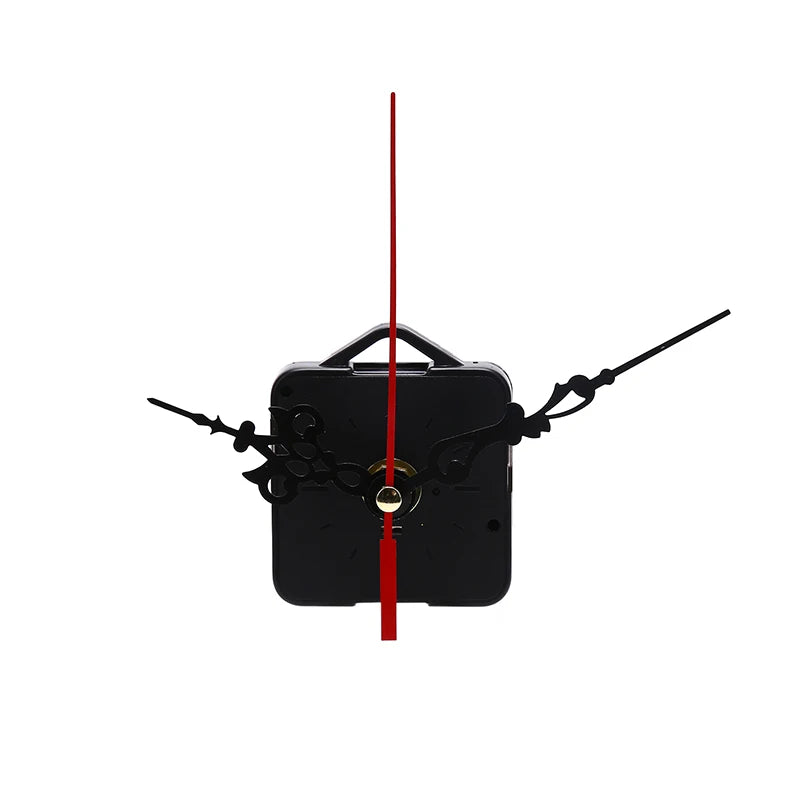 réparation mouvement horloge quartz aiguilles noires rouges décoration vintage classique fixations vis métal doré