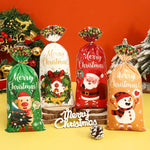Sachet cadeau Noël 2025 vert menthe
