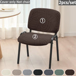 housse chaise gris rayures moderne adhésif polyester salle manger mariage banquette universelle washable