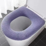 couvre siege toilette doux microfibre coton jaune gris violet bleu moderne