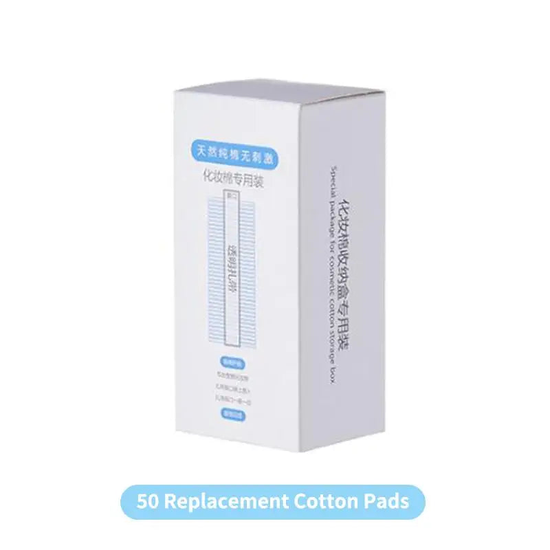distributeur tampons coton blanc moderne minimaliste adhésif boîte rangement étiquette dimension