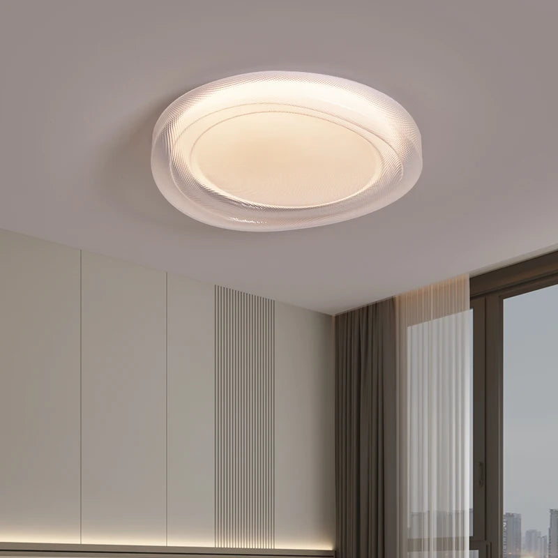 plafonnier moderne blanc rond éclairage quotidien surface opaque lumière led ultra mince